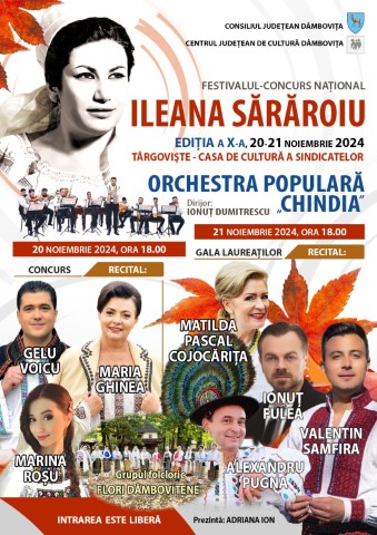  Cea de-a X-a ediţie a Festivalului-Concurs Național „Ileana Sărăroiu”