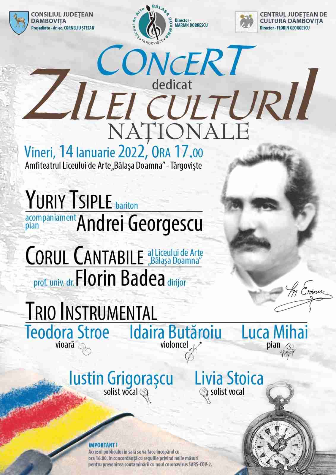  Concert dedicat Zilei Culturii Naționale