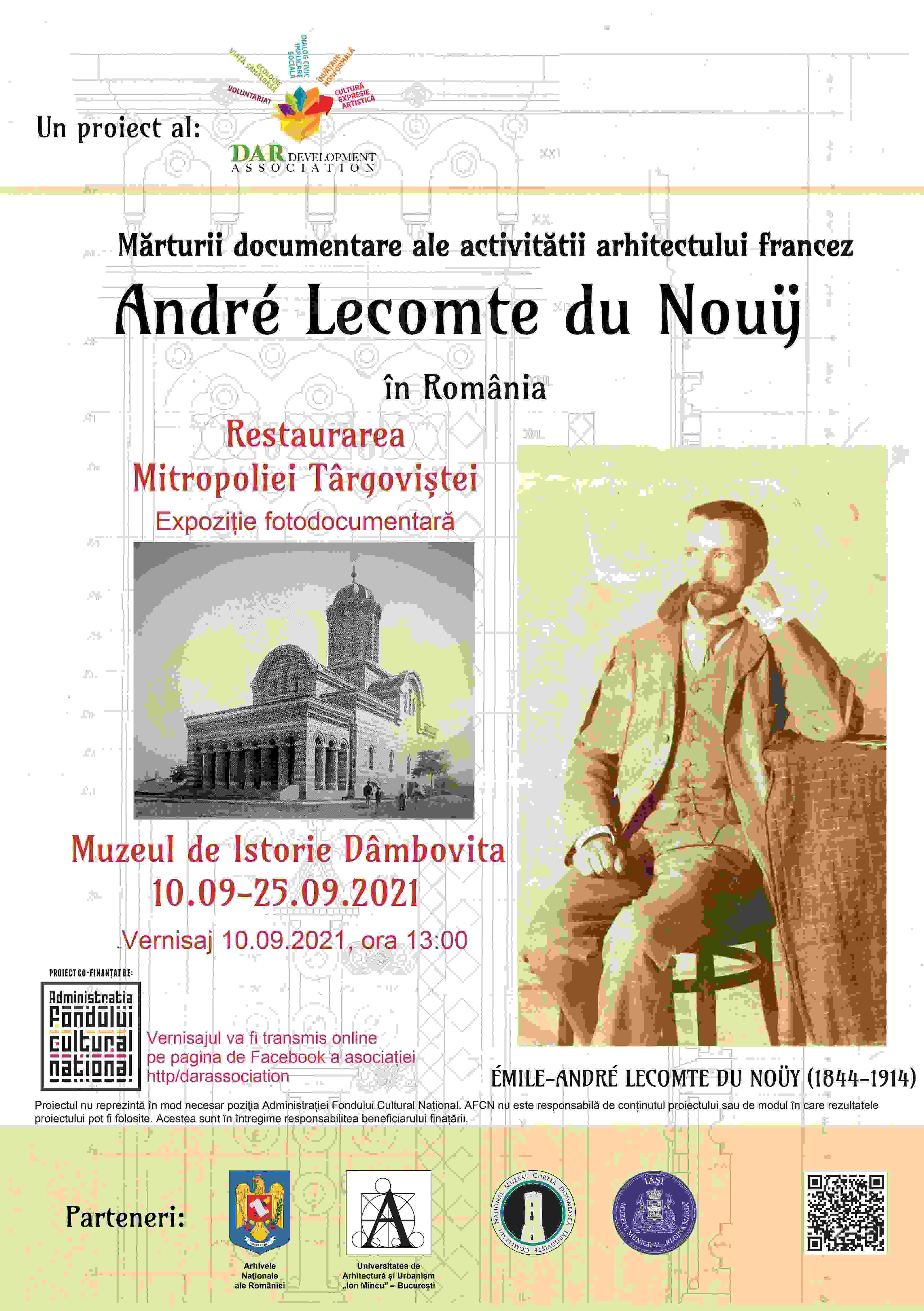  Expoziția „Mărturii documentare ale activității arhitectului francez  André Lecomte du Nouy în România”