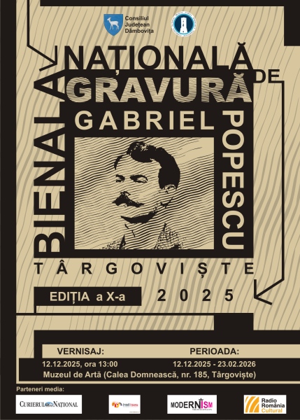 ÎNCEP ÎNSCRIERILE PENTRU EDIŢIA A X-A A BIENALEI NAŢIONALE DE GRAVURĂ „GABRIEL POPESCU” (2025)