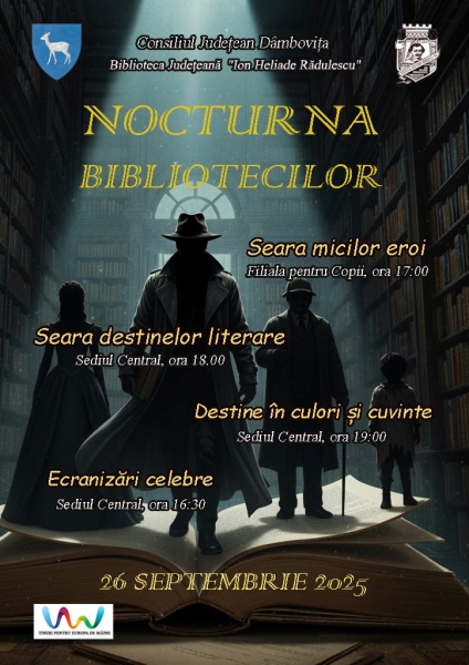 ”Nocturna bibliotecilor: Seara destinelor literare”