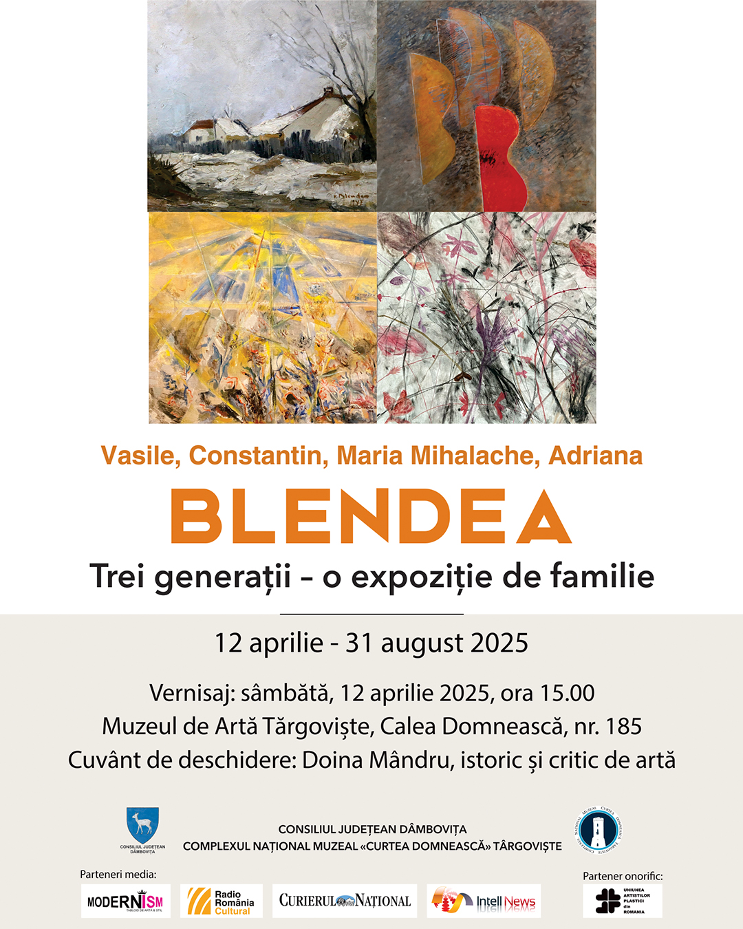  „Vasile, Constantin, Maria Mihalache, Adriana BLENDEA.  Trei generații - o expoziție de familie”