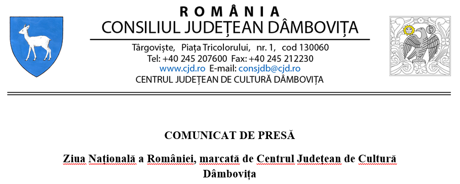  Ziua Națională a României, marcată de Centrul Județean de Cultură Dâmbovița